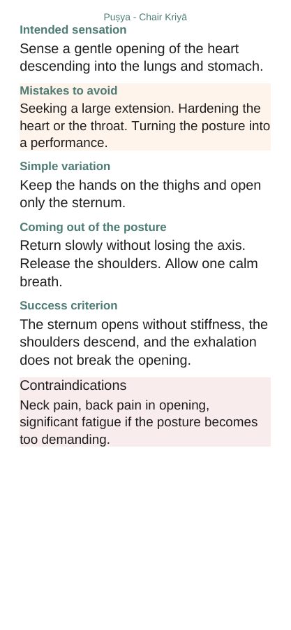 Puṣya — On a chair, page 5