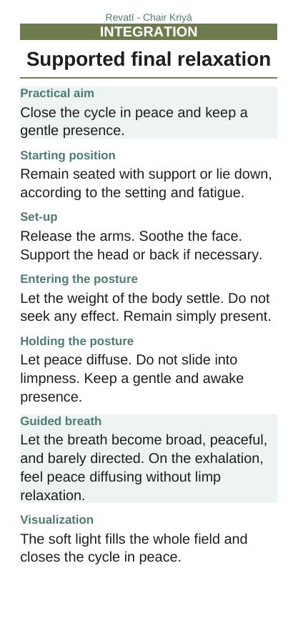 Revatī — On a chair, page 6