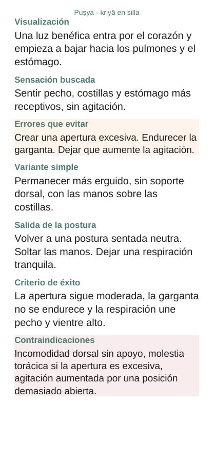 Puṣya — En silla, página 3