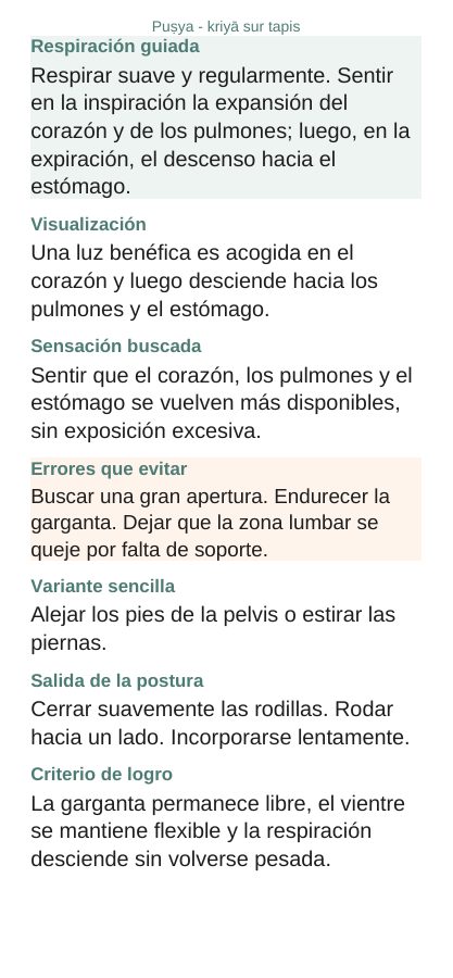Puṣya — En esterilla, página 3
