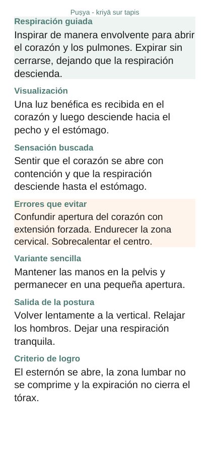 Puṣya — En esterilla, página 6