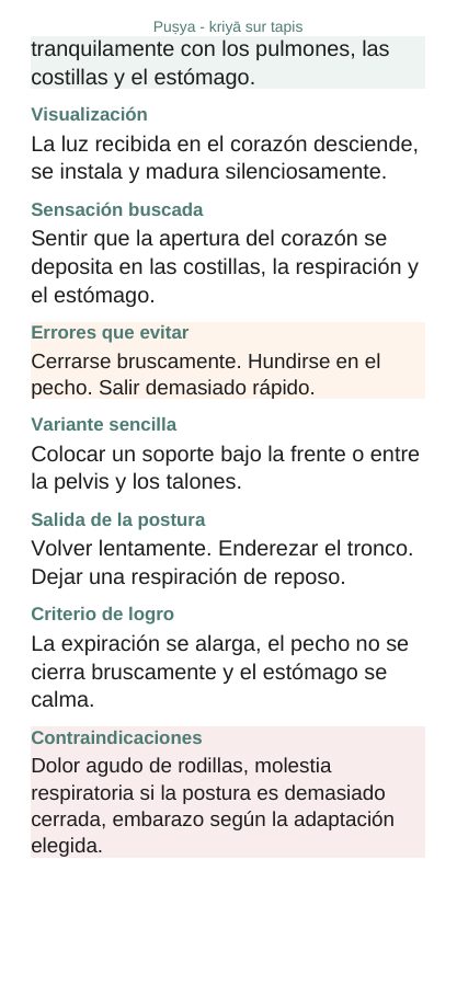Puṣya — En esterilla, página 9