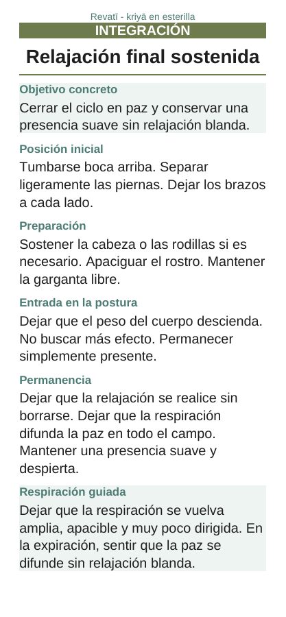 Revatī — En esterilla, página 6
