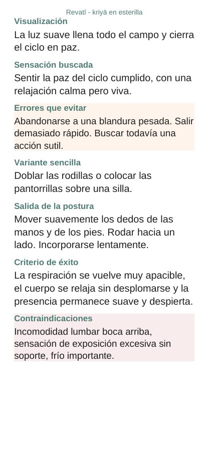 Revatī — En esterilla, página 7