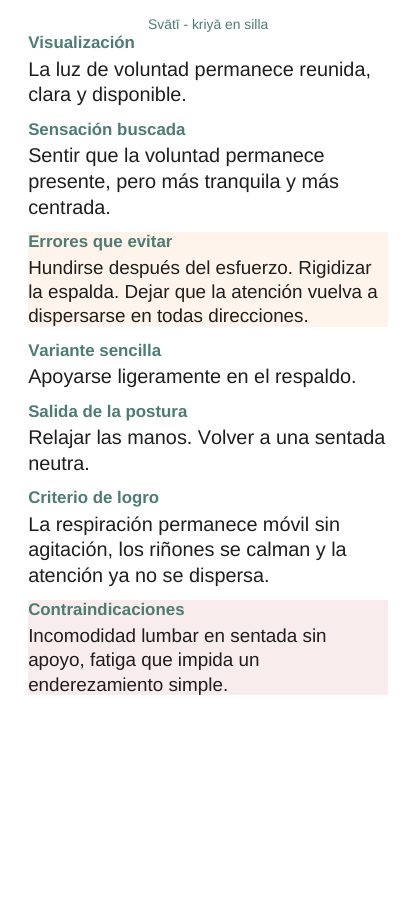 Svātī — En silla, página 7