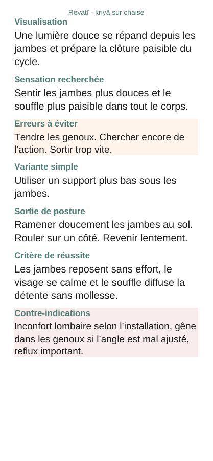 Revatī — Sur chaise, page 3