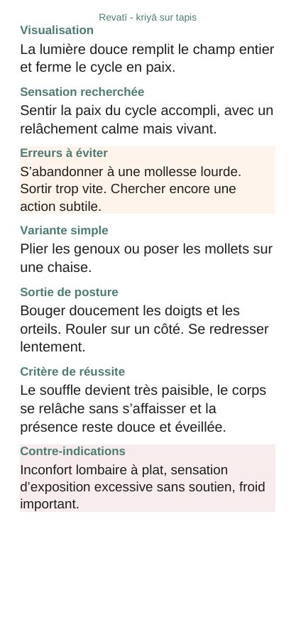 Revatī — Sur tapis, page 7