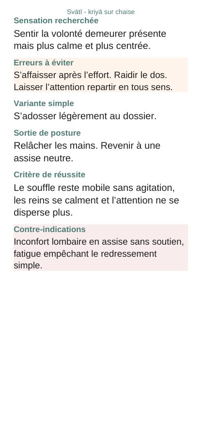 Svātī — Sur chaise, page 7